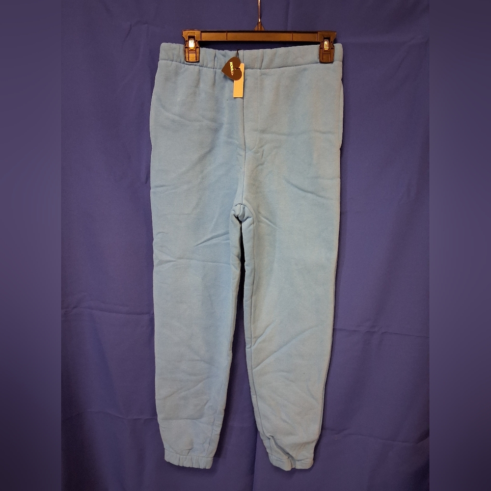 NWT Fashion Nova Kids Blue Fleece Pants 12-14